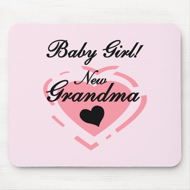 New Grandma Baby Girl Tshirts and Gifts Mouse Pad (Front)
