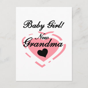 New Grandma Baby Girl Tshirts and Gifts Postcard