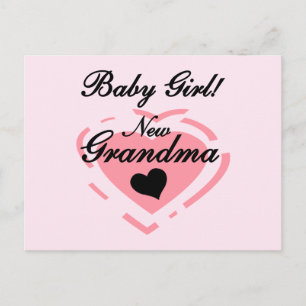 New Grandma Baby Girl Tshirts and Gifts Postcard