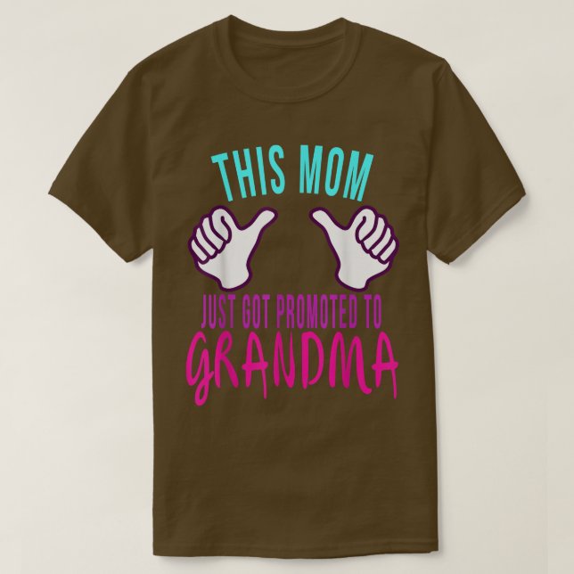 New Grandma Baby Shower Gender Reveal Party Funny  T-Shirt (Design Front)