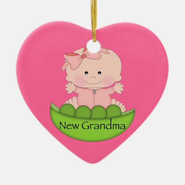 New Grandma Ceramic Tree Decoration (Front)