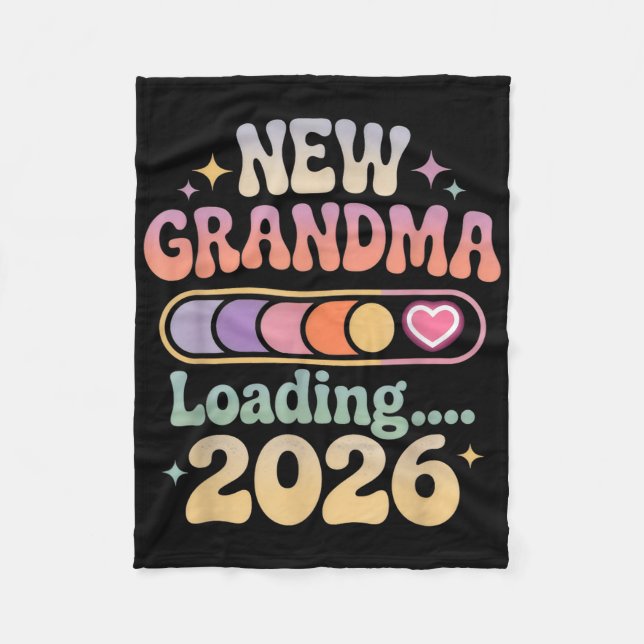 New Grandma Loading 2026 Future Grandmother  Fleece Blanket (Front)