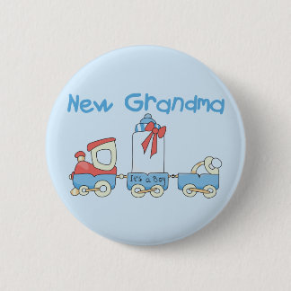 New Grandma of Boy-Train Tshirts and Gifts 6 Cm Round Badge