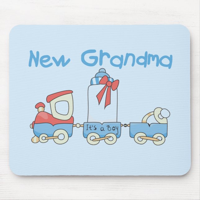 New Grandma of Boy-Train Tshirts and Gifts Mouse Pad (Front)