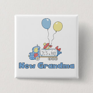 New Grandma of Boy Truck Tshirts and Gifts 15 Cm Square Badge