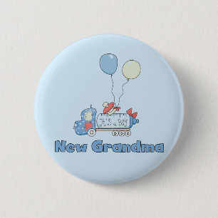 New Grandma of Boy Truck Tshirts and Gifts 6 Cm Round Badge