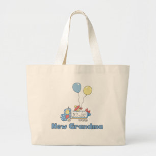 New Grandma of Boy Truck Tshirts and Gifts Large Tote Bag