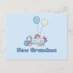 New Grandma of Boy Truck Tshirts and Gifts Postcard