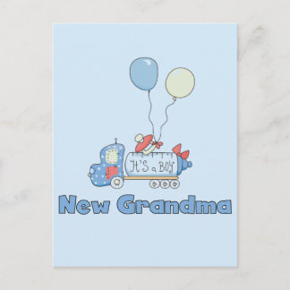 New Grandma of Boy Truck Tshirts and Gifts Postcard