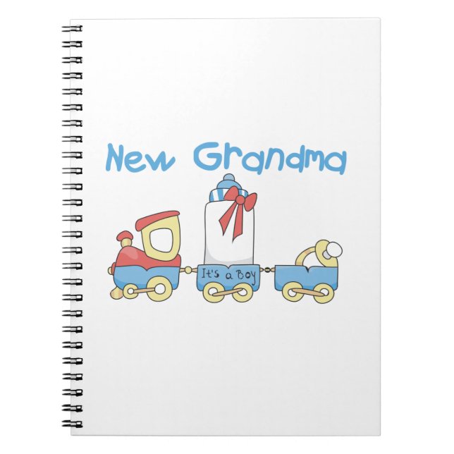 New Grandma-Train Gifts Spiral Notebook (Front)
