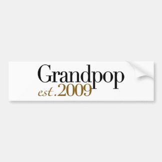 New Grandpop Est 2009 Bumper Sticker