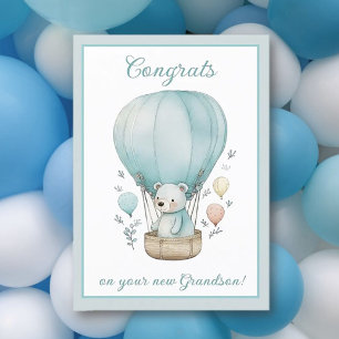 New Grandson Congrats greeting card