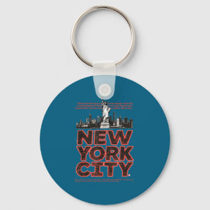 New Graphic York City Skyline Statue Liberty Key Ring