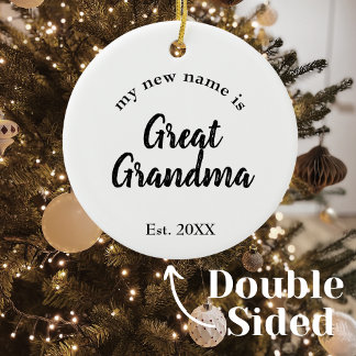 New Great Grandma Pregnancy Announcement Ceramic Tree Decoration