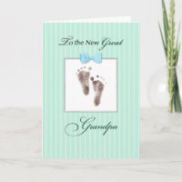 New Great Grandpa of Great Grandson Green Footprin