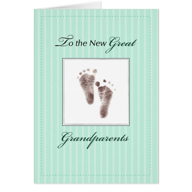 New Great Grandparents of Baby, Neutral Green (Front)