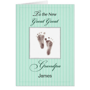 New Great Great Grandpa of Baby, Neutral Green Foo