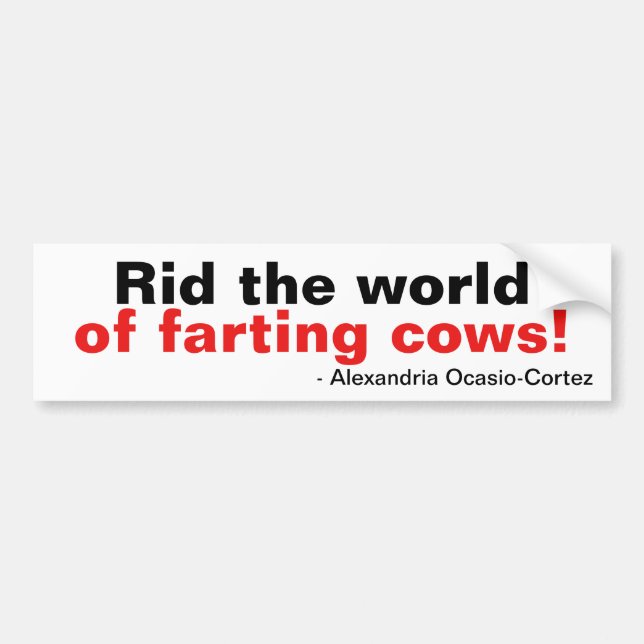 New Green Deal Farting Cows Bumper Sticker (Front)