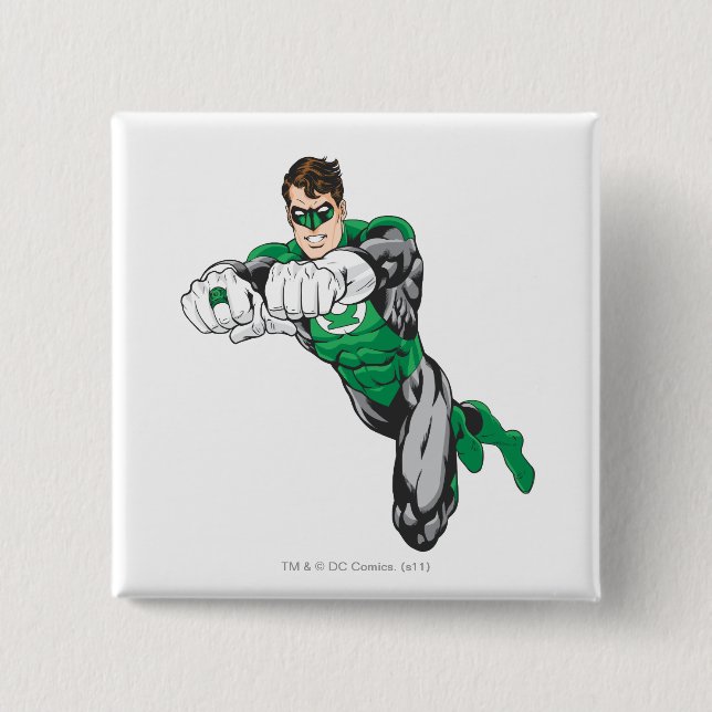 New Green Lantern 1 15 Cm Square Badge (Front)