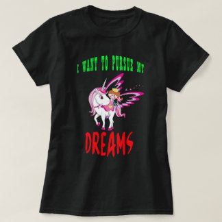New Green Red Unicorns Dreams Original Funny Tee