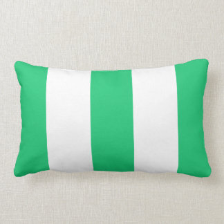 New Green & White Stripe Lumbar Pillow Gift