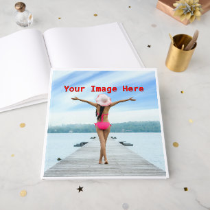 NEW! Guestbook - Silver Foil - 12" x 12" - White