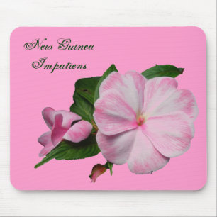 New Guinea Impatiens Pink White Mousepad