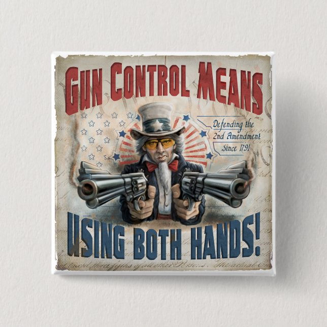New Gun Rights Gear 15 Cm Square Badge (Front)