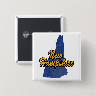 New Hampshire 15 Cm Square Badge