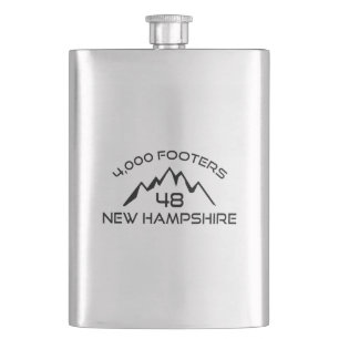 New Hampshire 4000 Footers Mountain Hip Flask