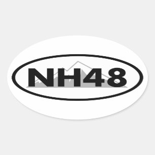 New Hampshire 48 Oval Sticker