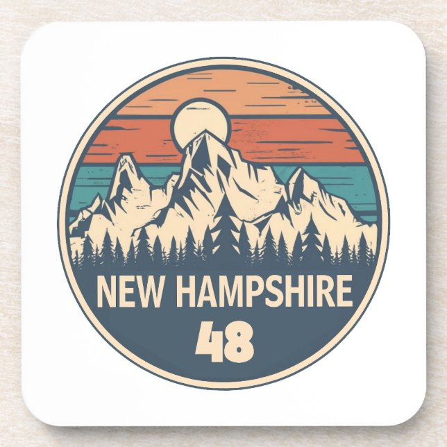 New Hampshire 48 Sunset Coaster (Front)
