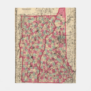 New Hampshire and Vermont 2 Fleece Blanket