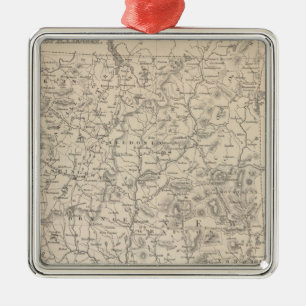 New Hampshire and Vermont Metal Tree Decoration