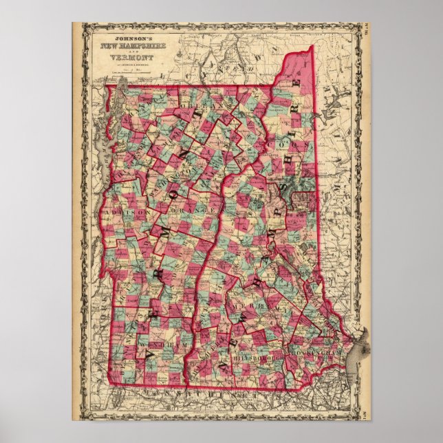 New Hampshire and Vermont Poster (Front)