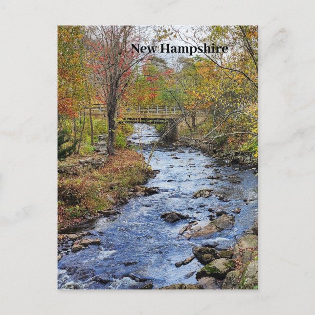 New Hampshire autumn river Postcard (Front)