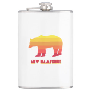 New Hampshire Bear Hip Flask