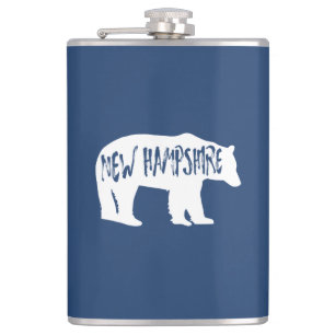 New Hampshire Bear Hip Flask