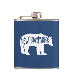 New Hampshire Bear Hip Flask