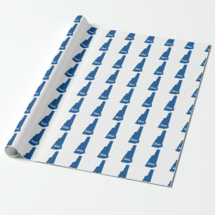 NEW HAMPSHIRE BLUE STATE WRAPPING PAPER