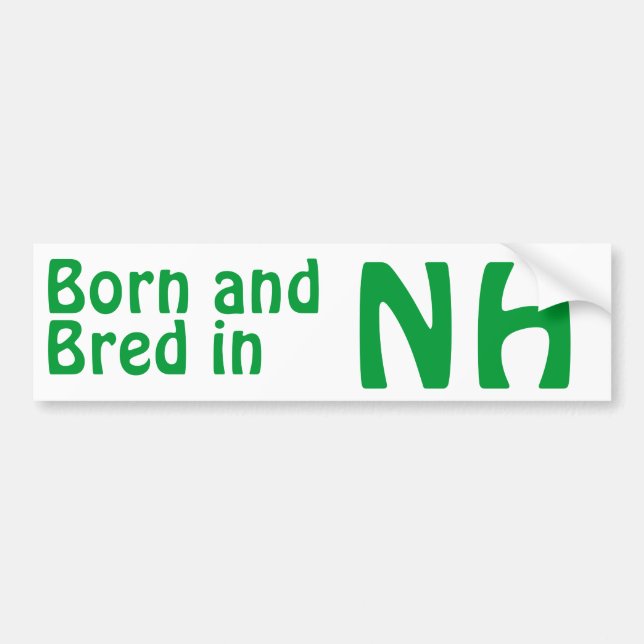 New Hampshire Bred (Bumper) Sticker (Front)