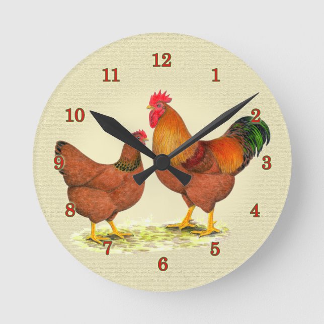 New Hampshire Chickens Clock (Front)