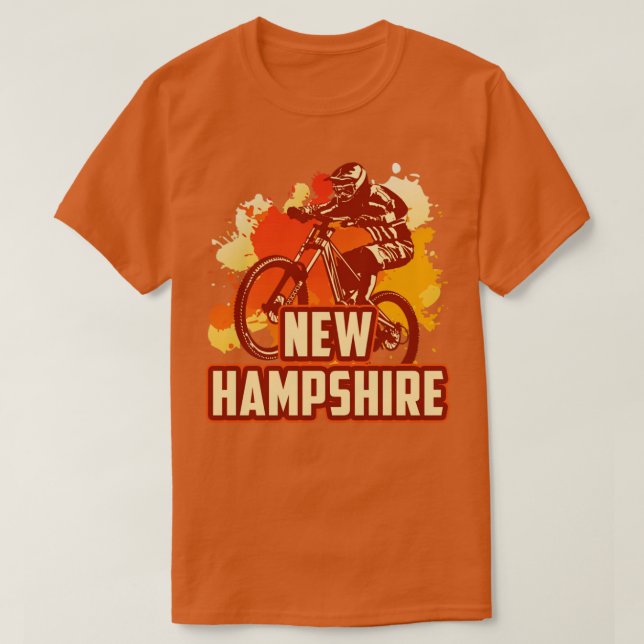 New Hampshire downhill biking T-Shirt (Design Front)