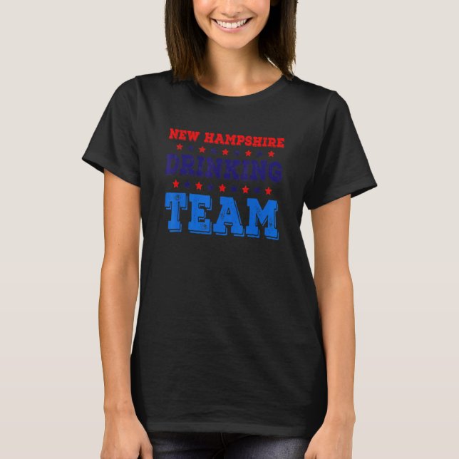 New Hampshire Drinking Team State Pride   Beer Dri T-Shirt (Front)