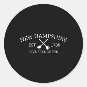 New Hampshire Est 1788 Classic Round Sticker