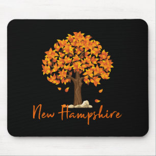 New Hampshire Fall Foliage Autumn Rustic Maple Oak Mouse Pad