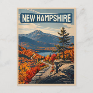 New Hampshire Fall Foliage Travel Postcard
