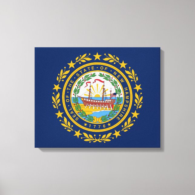 New Hampshire flag Canvas Print (Front)