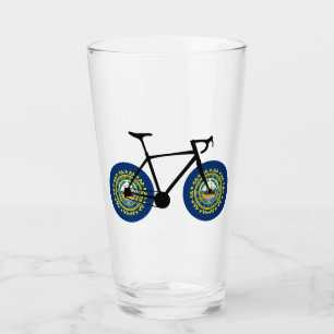 New Hampshire Flag Cycling Glass