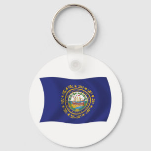 New Hampshire Flag Keychain